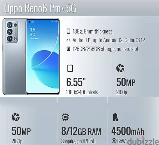 oppo reno 6 pro + 5G 5