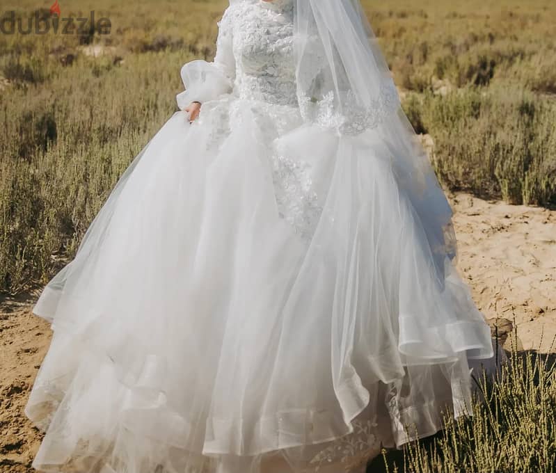 Tulle Wedding Dress - (فستان زفاف تُل (شحن مجاني 0