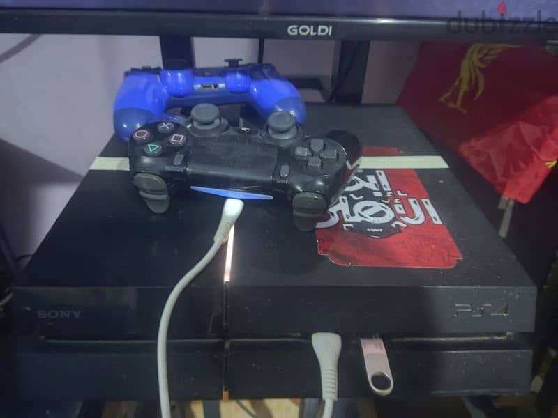 بلاي ستيشن ps4 fat معدل فلاشة استخدام شخصي متبرشم معاه ٤ دراعات اصلي 0