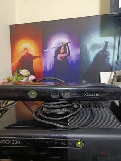 Xbox 360 with games and Kinect