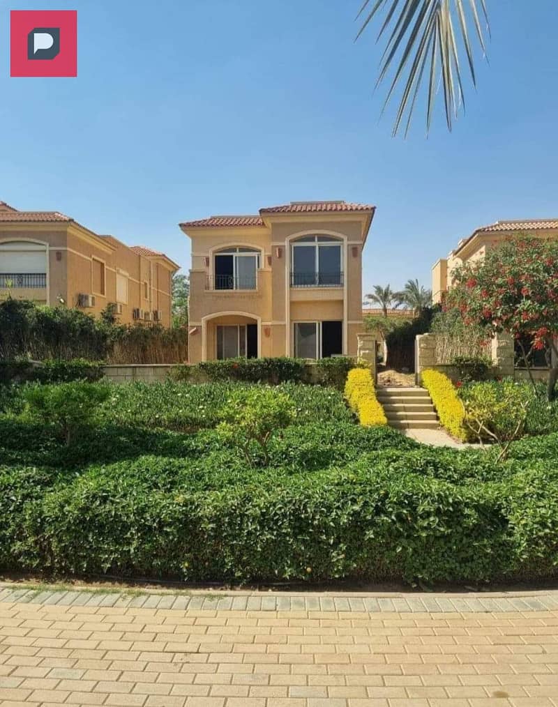 Townhouse villa for sale in New Cairo in Telal East Compound next to Palm Hills and Mountain View, villa phase only, view open to the landscape, 3