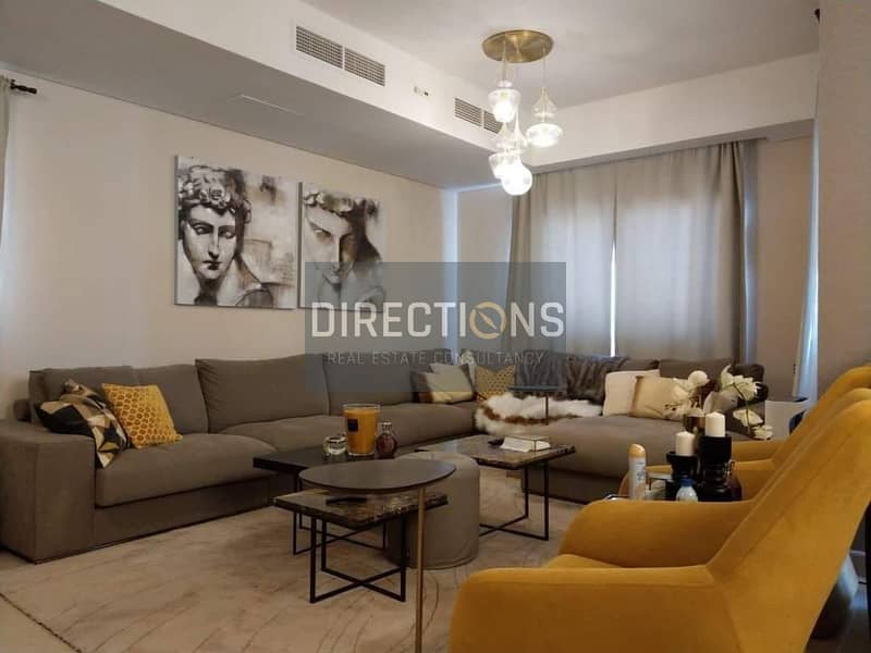 Opportunity for sale at the lowest price, a F. F apt with all services and the best facilities in Al Burouj Compound, in front of the Inte Medical Cent 0