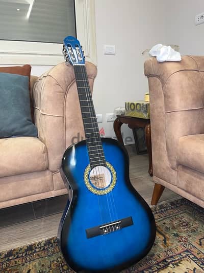 blue fitness guitar