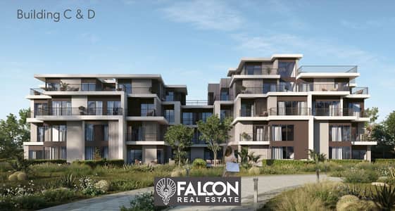 Fully finished two-bedroom apartment with lake view and landscape in a prime location in Solana Compound - New Zayed