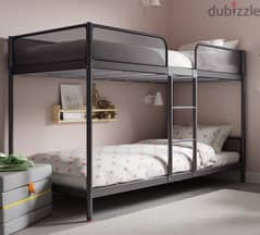 سرير ايكيا هيكل معدني دورين بحالة ممتازة Ikea Metal Bed two levels 0