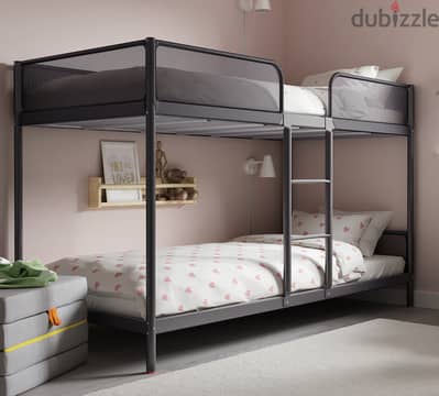 سرير ايكيا هيكل معدني دورين بحالة ممتازة Ikea Metal Bed two levels