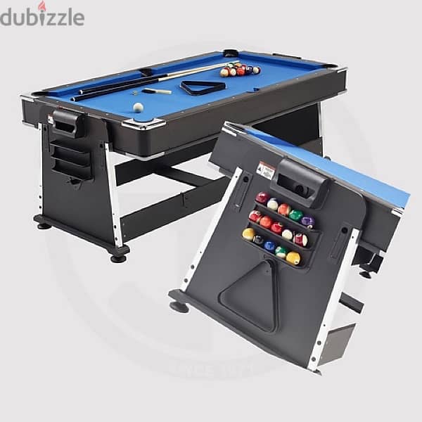 3-in-1 Game Table, Billiards, Air Hockey, Table Tennis, 7” Black Table 2