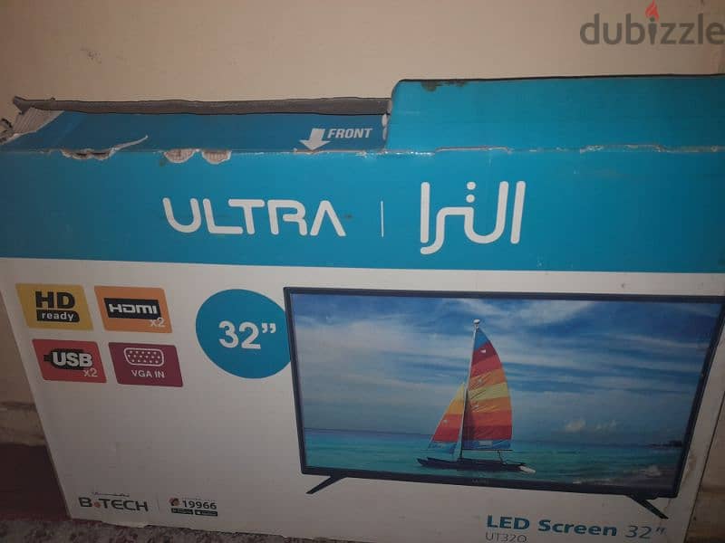 شاشة Ultra LED 32 كسر زيرو بحالة جيدة 3