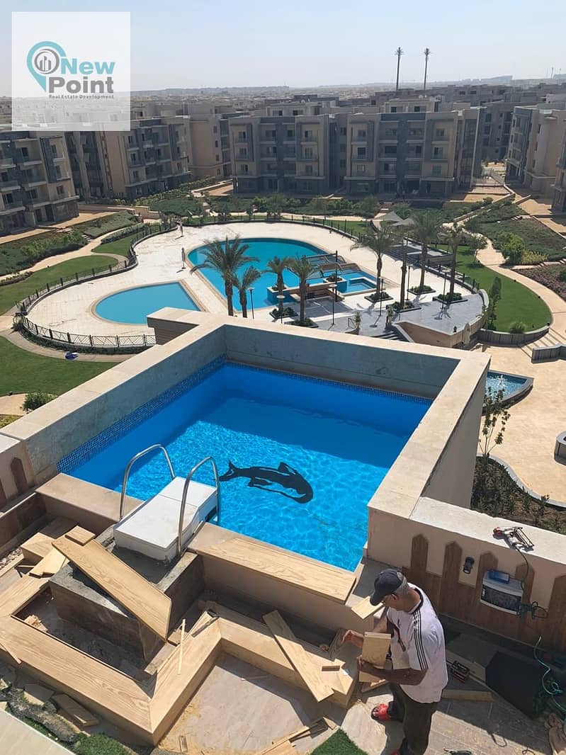 Penthouse for sale + private pool, immediate delivery, in the heart of Golden Square, Fifth Settlement | Galleria 2