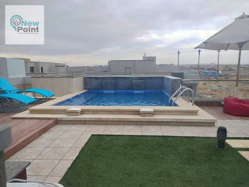 Penthouse for sale + private pool, immediate delivery, in the heart of Golden Square, Fifth Settlement | Galleria 6