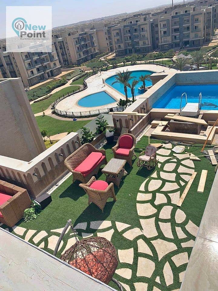 Penthouse for sale + private pool, immediate delivery, in the heart of Golden Square, Fifth Settlement | Galleria 9