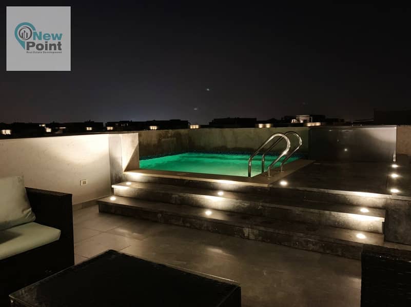 Penthouse for sale + private pool, immediate delivery, in the heart of Golden Square, Fifth Settlement | Galleria 11