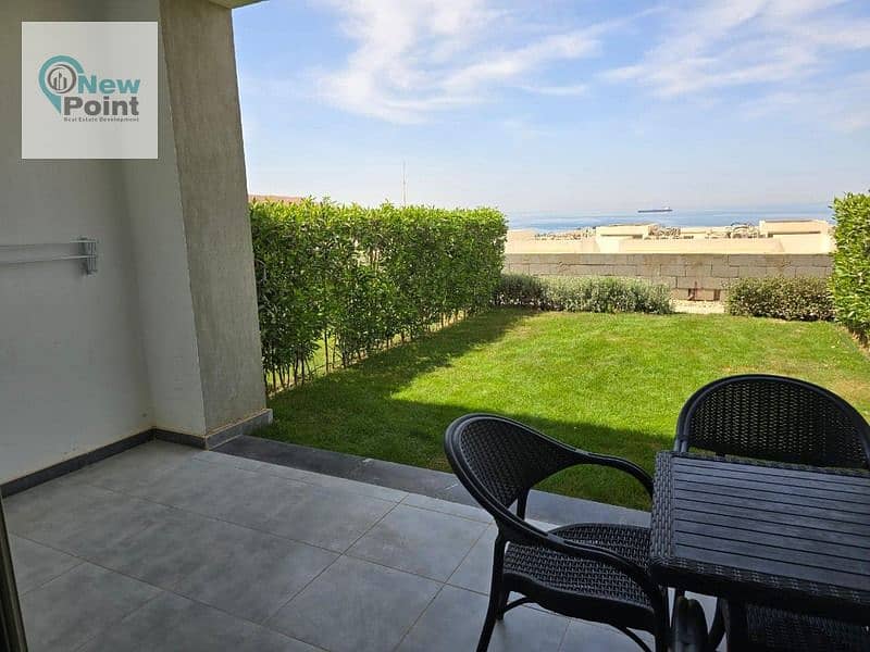 Receive immediately a 100m sea view chalet with ultra super deluxe finishing in The Groove, Ain Sokhna 0