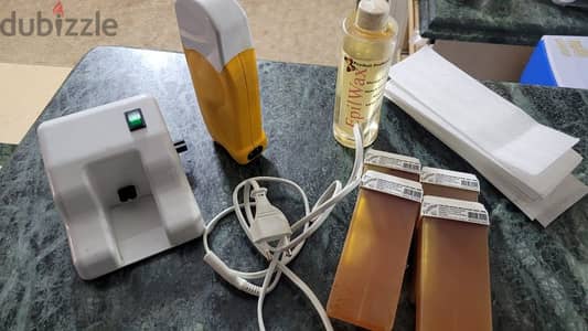 wax machine with 5 roll and oil and paper