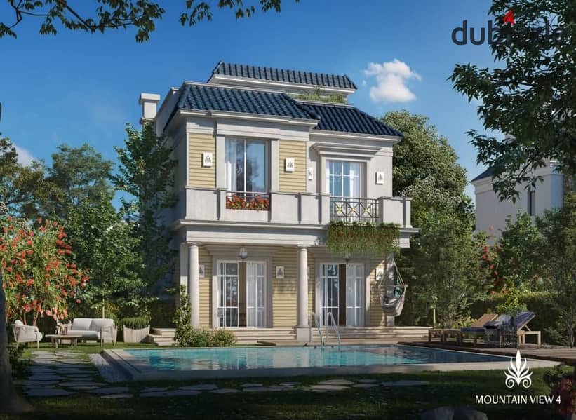 Last independent villa, 595m², immediate delivery from Mountain View in October Park, next to New Giza and Palm Hills. 13