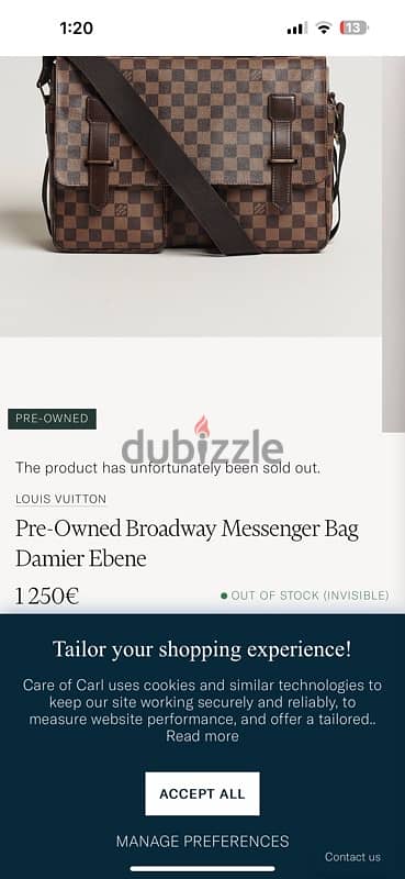 Damier Ebene Broadway Messenger Bag 2