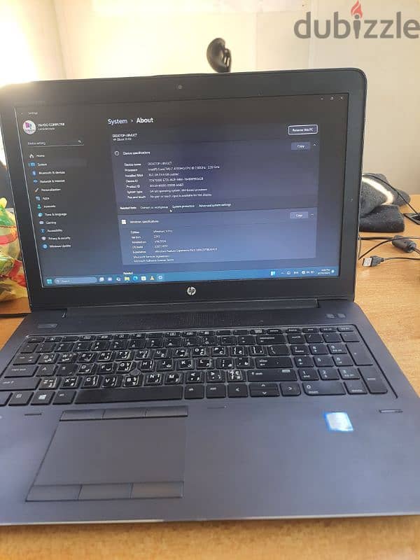 لاب hp zbook g3  بكارت خارجى 2 جيجا وهارد 512 sd m2 من اسرع الهاردات 1