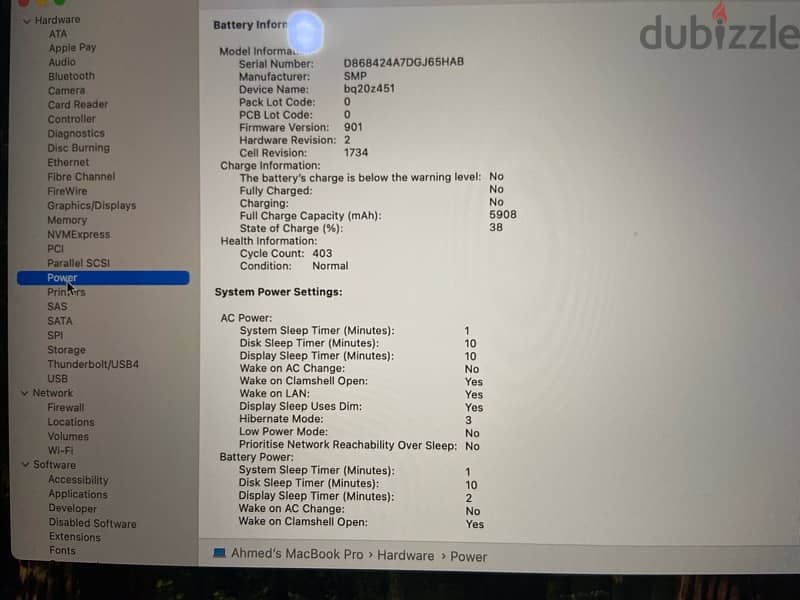 MacBook Pro 2018 Core I9 15 inches 1 Tb 8