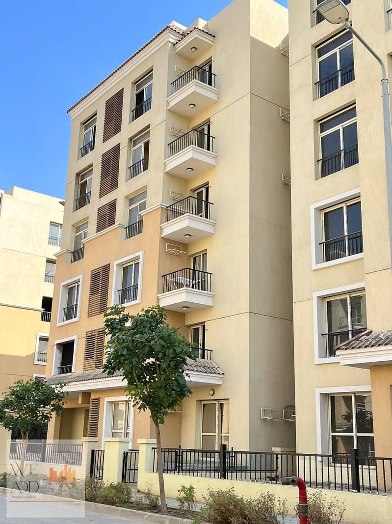 3 bedroom corner apartment 144m with a private garden 147m for sale in Sarai Compound with a down payment of 440 thousand and installments over 8 year 8