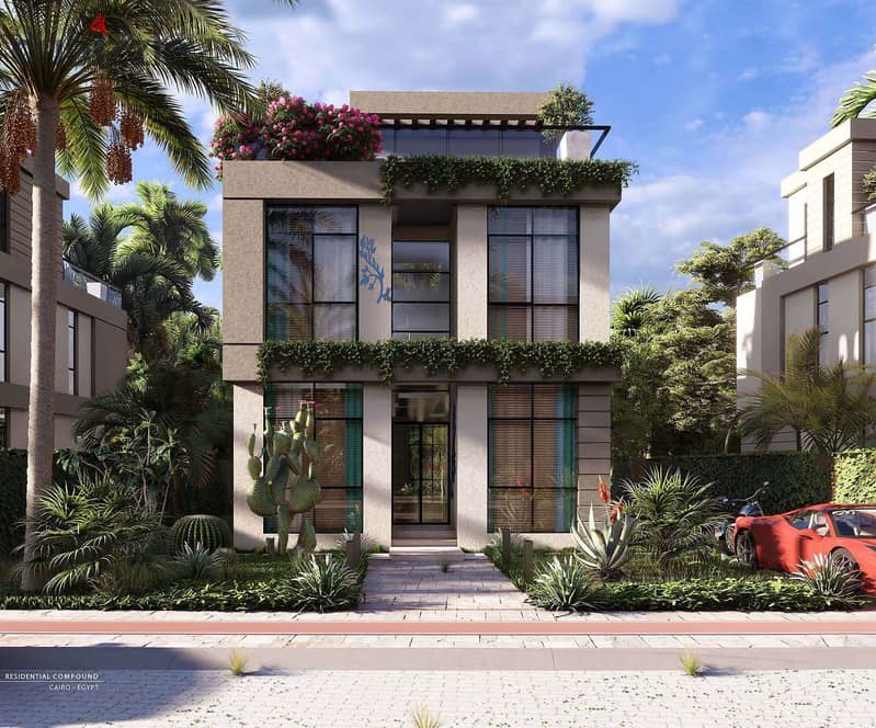 Delivery in 2026 Own Villa 625 m from Emirates in SAADA compound New Cairo landscape View 1