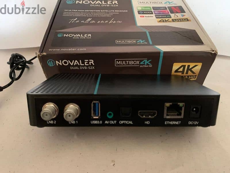 Novaler 4k ultra HD receiver  نوفالير الازرق 1