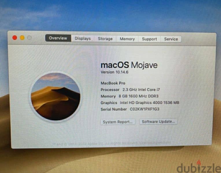 apple mac book pro 15.6 inche core i7 2