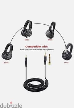 Audio Technica aux cable M40x, M70x  كابل صوت سماعه اوديو تيكنيكا 0