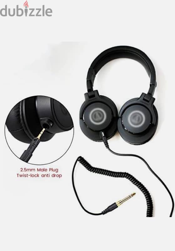 Audio Technica aux cable M40x, M70x  كابل صوت سماعه اوديو تيكنيكا 3