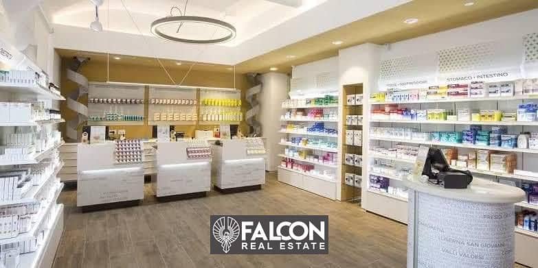 For sale, a pharmacy directly on the facade on El-Nozha Street, immediate delivery in Nasr City, next to City Stars Mall 1