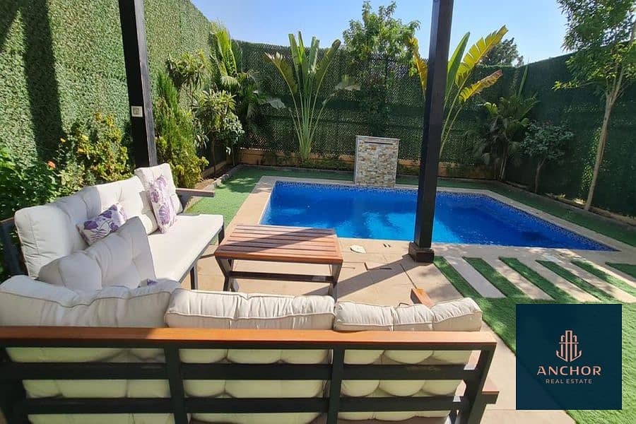 Standalone Villa Fully Furnished with Private Pool in Mivida For Rent Fifth Settlement 1