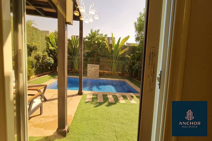 Standalone Villa Fully Furnished with Private Pool in Mivida For Rent Fifth Settlement 15