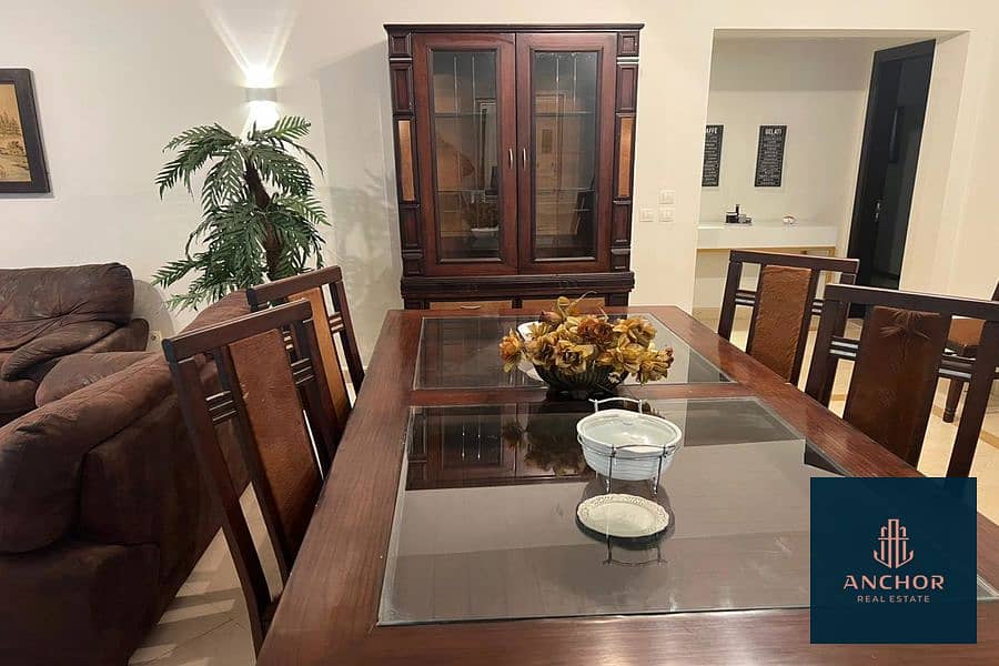 Reasonable Price Fully Furnished Apartment With Garden For Rent In The Most Upscale Compound In Fifth Settlement Near to AUC 2