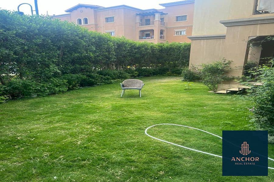 Reasonable Price Fully Furnished Apartment With Garden For Rent In The Most Upscale Compound In Fifth Settlement Near to AUC 8