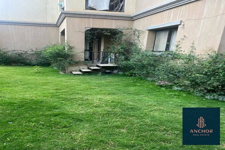 Reasonable Price Fully Furnished Apartment With Garden For Rent In The Most Upscale Compound In Fifth Settlement Near to AUC 11