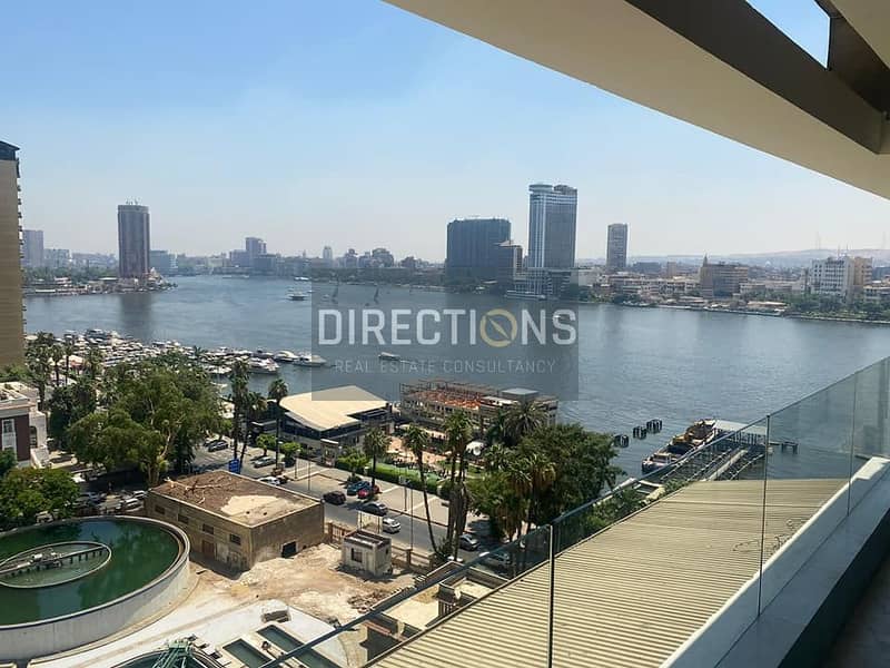 Apartment for immediate receipt with furniture and air conditioners on the most beautiful view on the Nile Corniche directly in Maadi Reve Du Nile wit 8