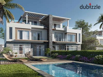 twin house for sale in dunes with istallments In front Beverly Hills sheihk zayed