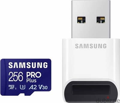 SAMSUNG PRO Plus microSD 256 GB + Reader - Speed: 180 MB/s