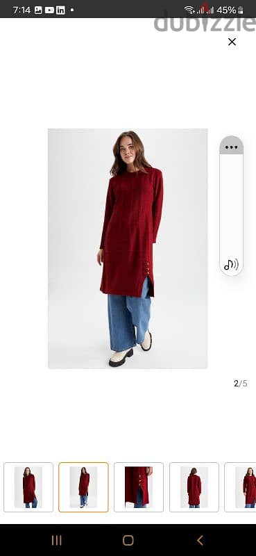 defacto tricot tunic burgundy 5