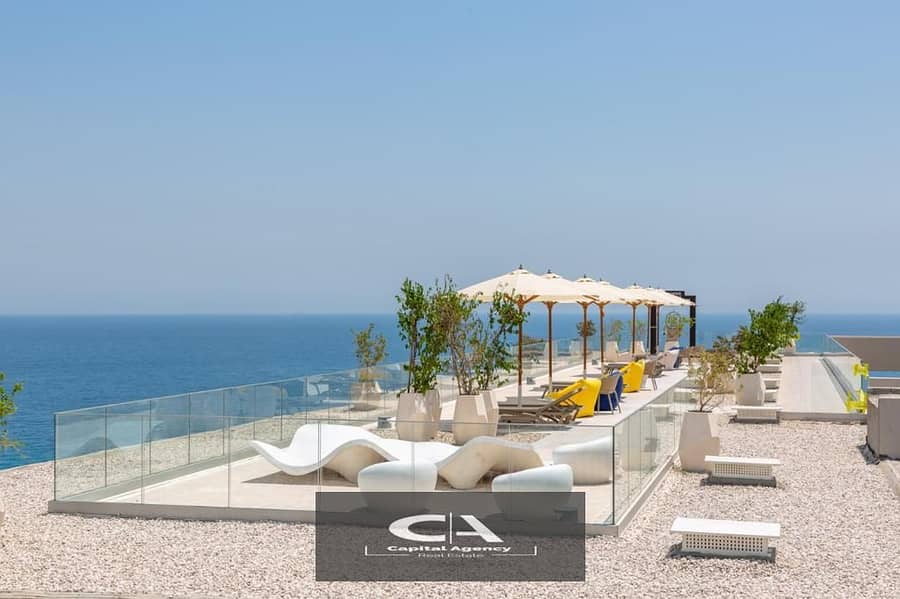 Without down payment, chalet for sale in Sea View Fully finished | best location in Sokhna, Monte Galala Installments for the longest repayment period 2