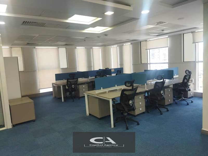 Furnished administrative office for rent, 600 square meters, finished, with air conditioners - fifth adaptation 2