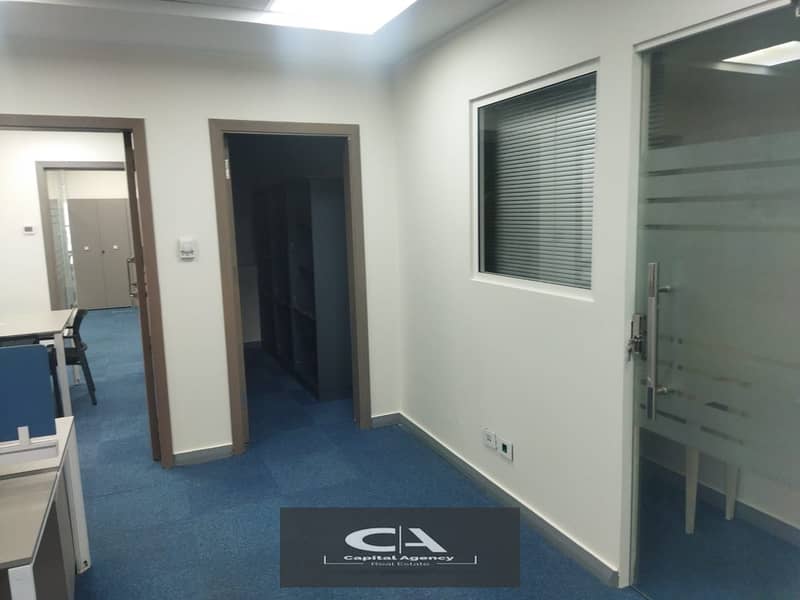 Furnished administrative office for rent, 600 square meters, finished, with air conditioners - fifth adaptation 9