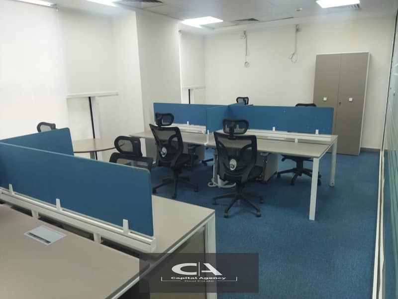 Furnished administrative office for rent, 600 square meters, finished, with air conditioners - fifth adaptation 11