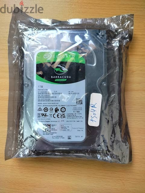 Hard Disk Drive Seagate Internal SATA 1TB (New and Sealed) 0