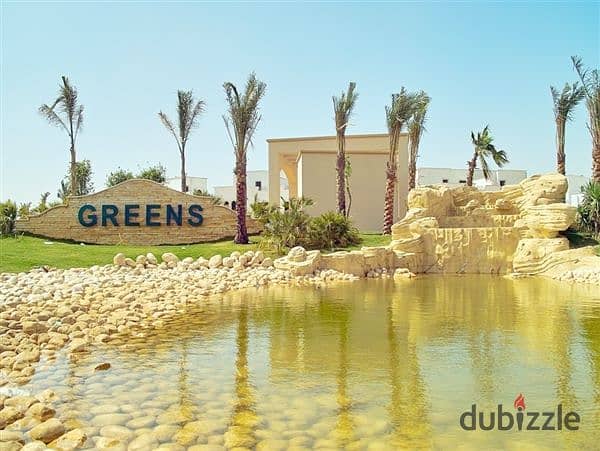 For sale, a twin house, 303 m, in Greens Compound, Sheikh Zayed, on the lake, immediate delivery, Sheikh Zayed 4