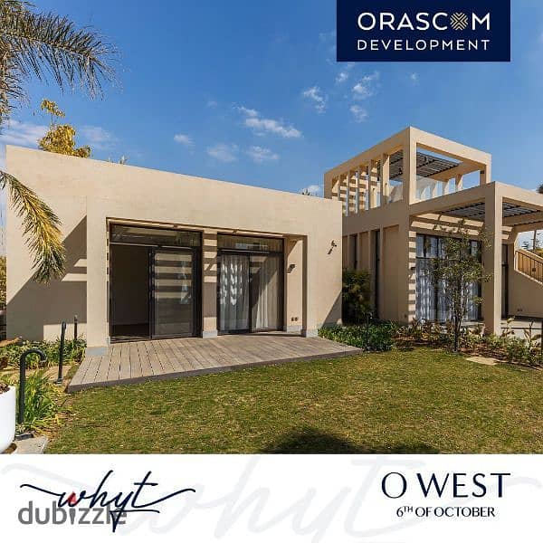 Villa for sale in Owest Compound, on the direct boards, in front of Mall of Egypt, installments 0