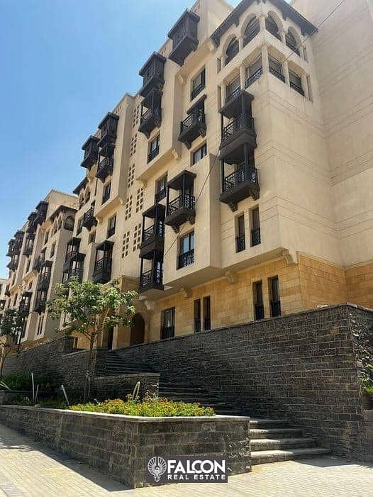 Own a 124-meter apartment, 2 rooms, immediate delivery, fully finished, high quality, in Fustat, Old Cairo, Arabesque Fustat 1