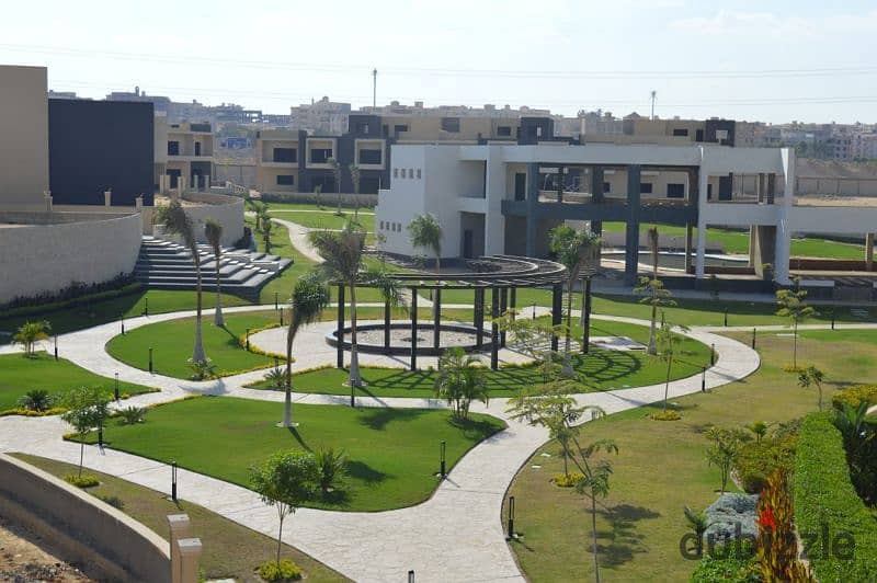 Live in Sheikh Zayed, your unit is 215 m + 250 m garden, immediate delivery next to Jidar 6