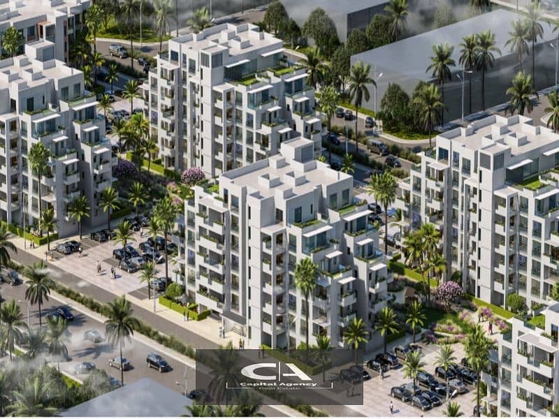 For a limited time, an apartment of 134 meters, immediate receipt, with super luxury finishing, in Al Burouj Compound A distinctive view of the landsc 21