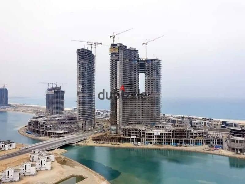 شقة للبيع متشطبة بالكامل في ابراج العلمين الجديدة فيو مباشر علي البحر جاهزة للمعاينة+Beachfront Tower new alamaein 4