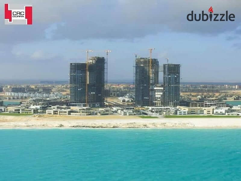 شقة للبيع متشطبة بالكامل في ابراج العلمين الجديدة فيو مباشر علي البحر جاهزة للمعاينة+Beachfront Tower new alamaein 5